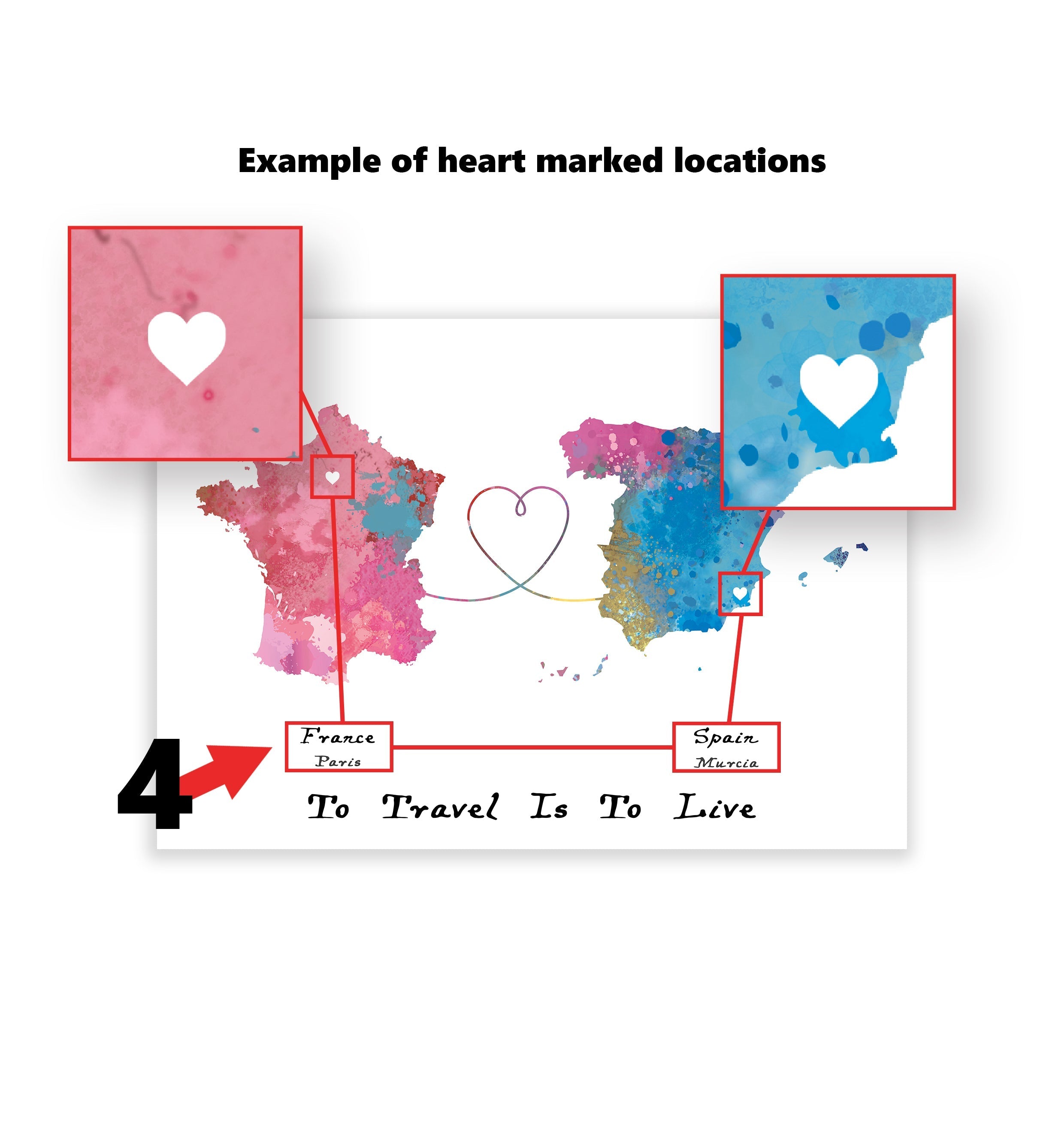 Personalised two location Print