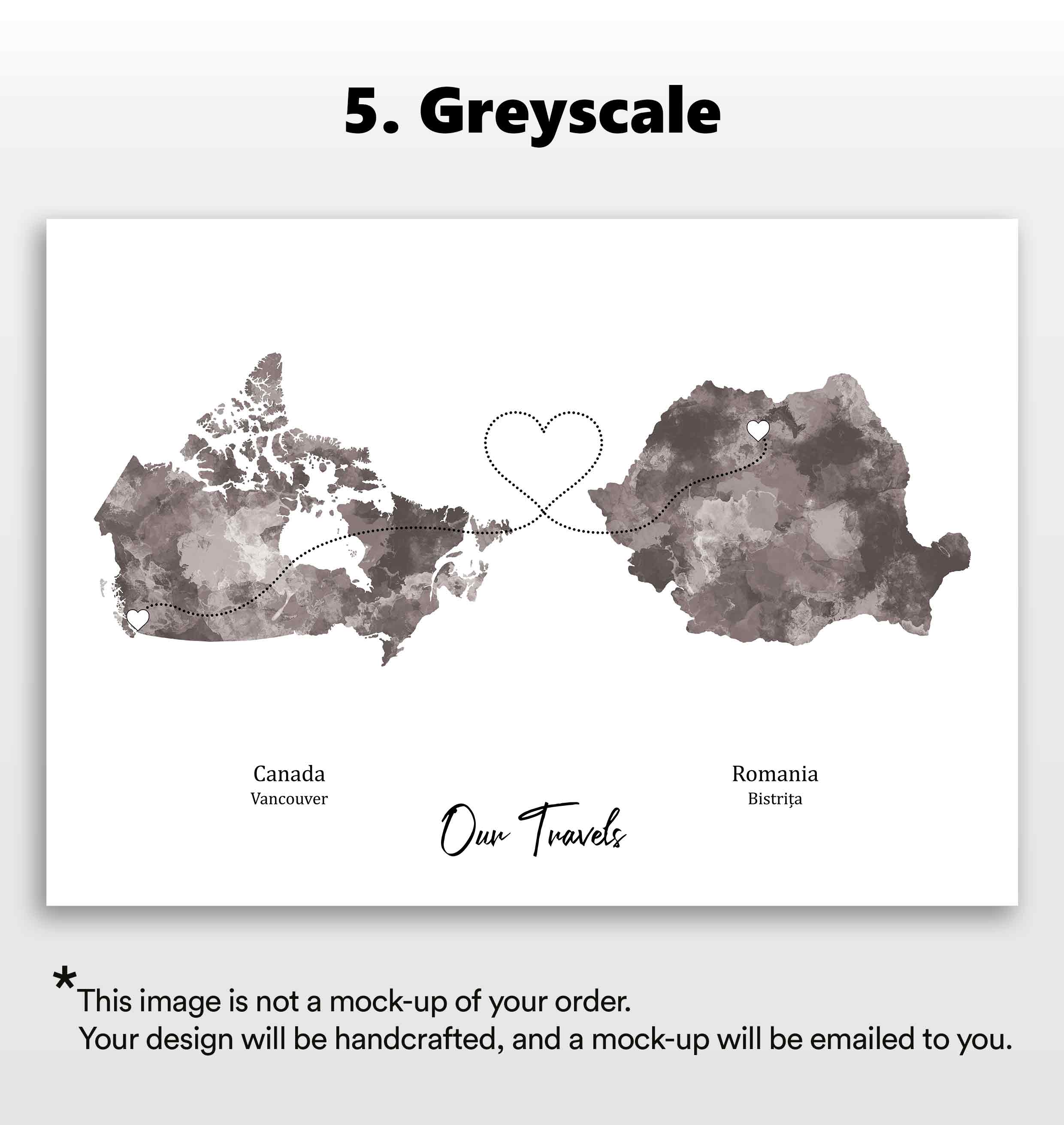 Personalised two location Print 2.0 - Custom Line (Digital File Only)