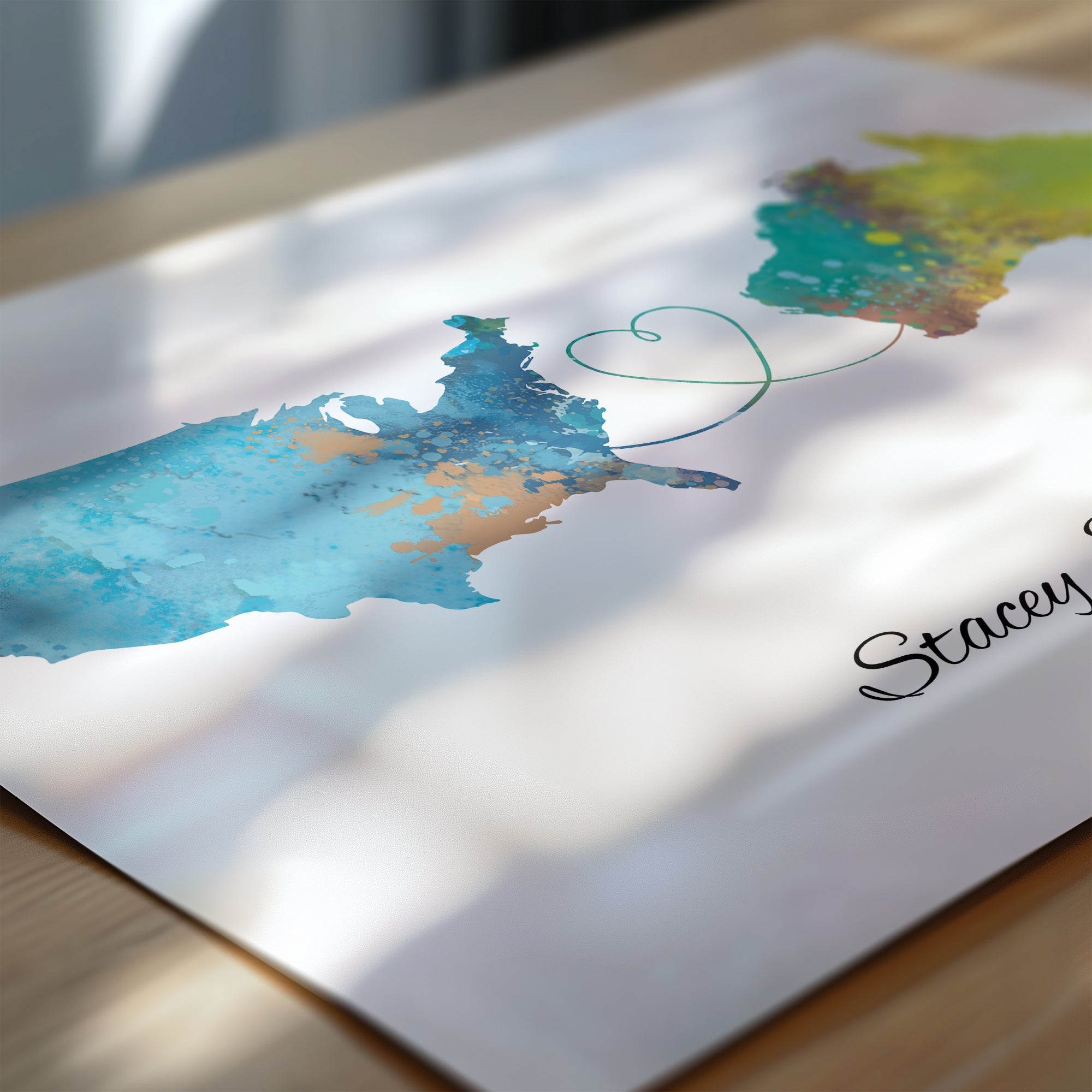Personalised two location Print