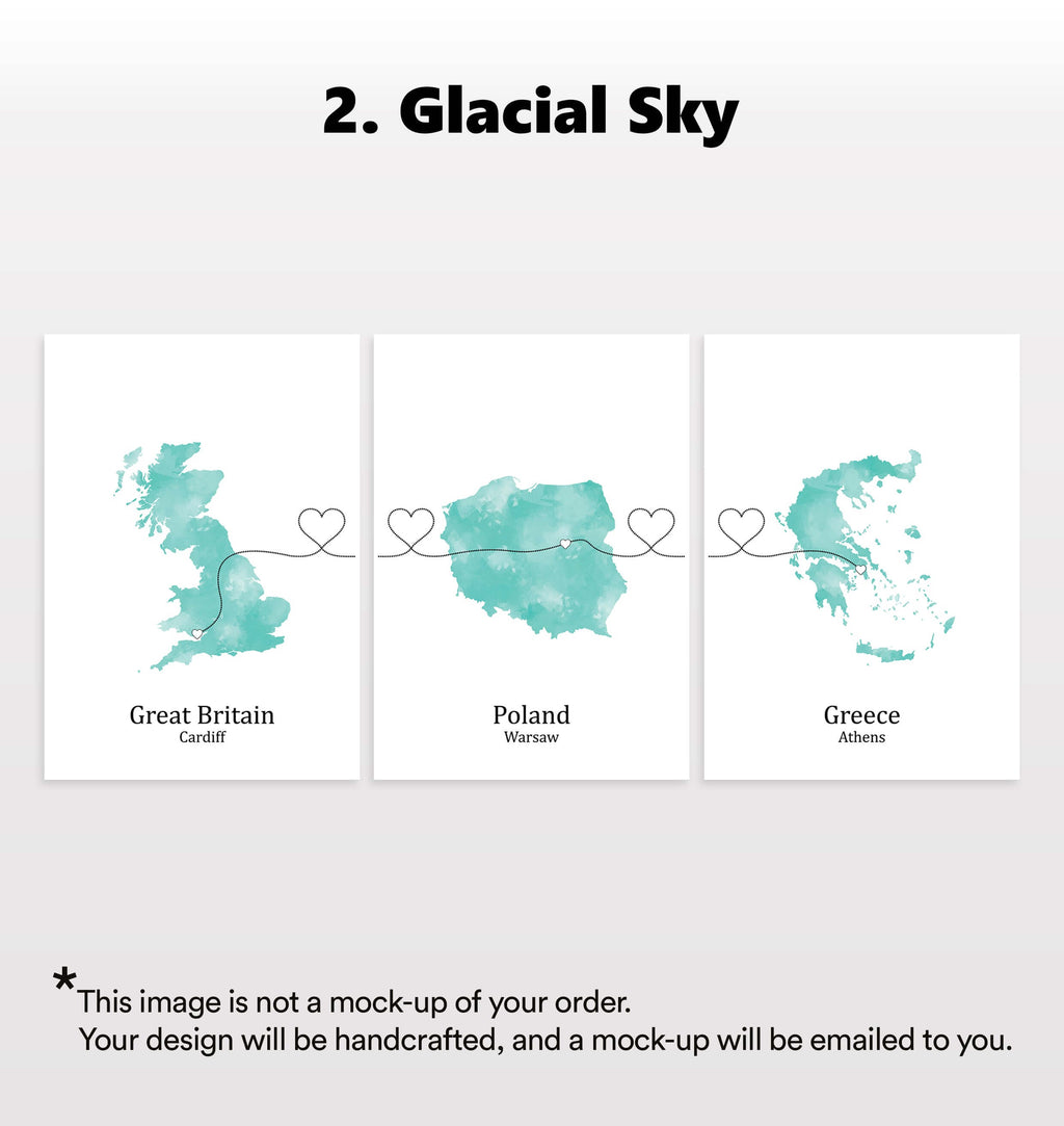 Personalised Three Location Prints 2.0 - Custom Line