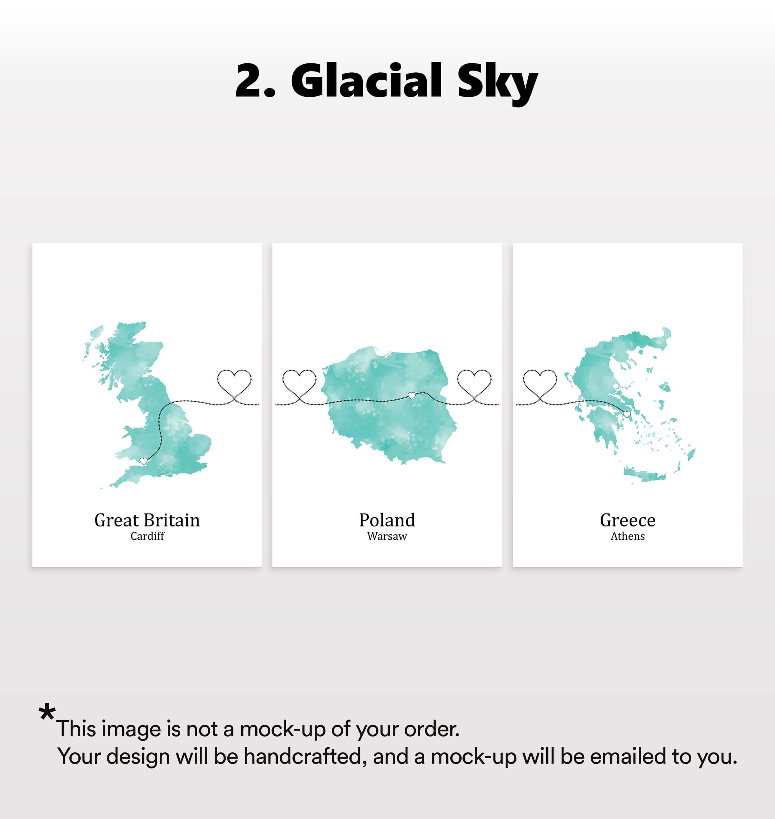 Personalised Three Location Prints 2.0 - Custom Line