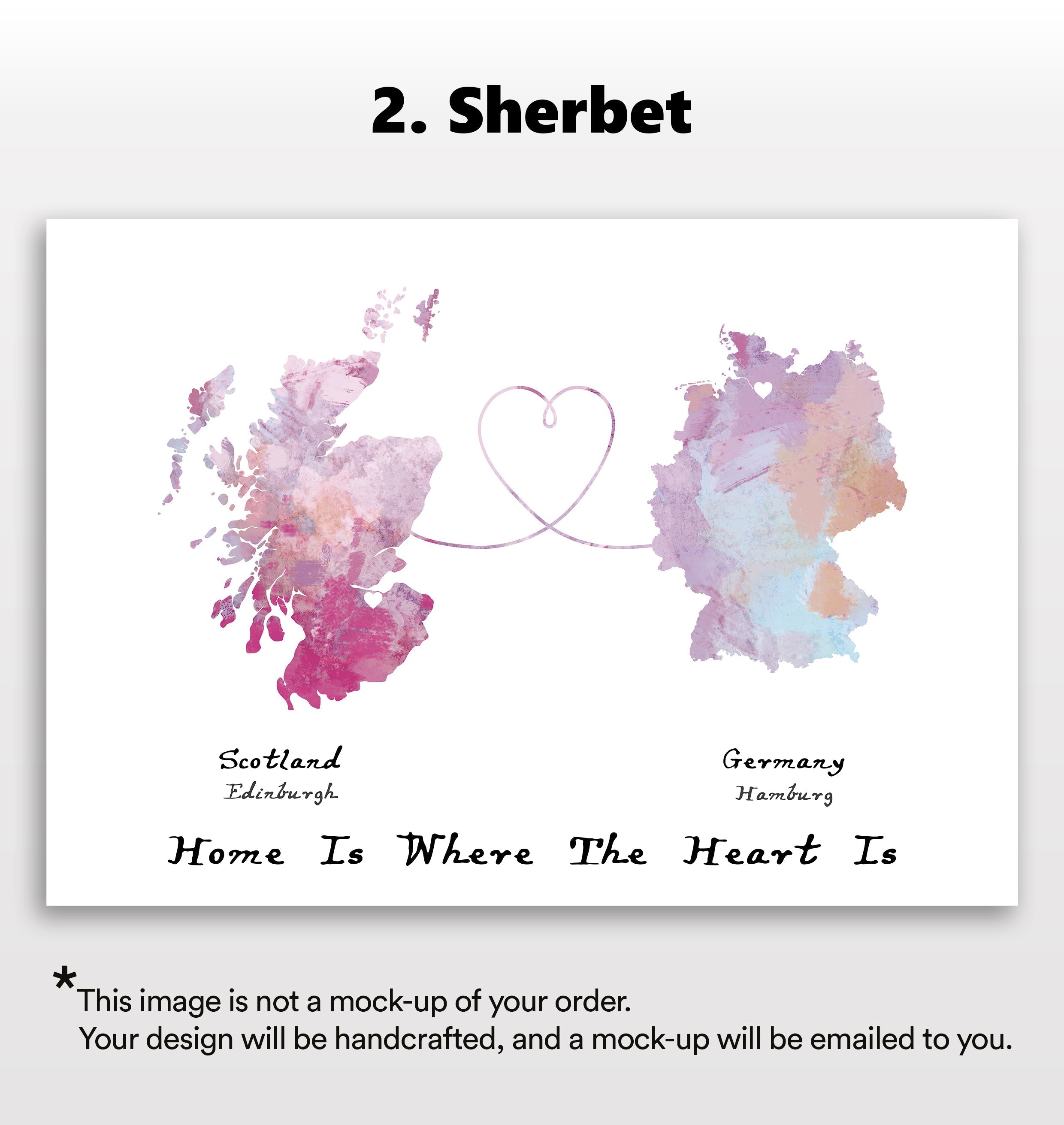 Personalised two location Print