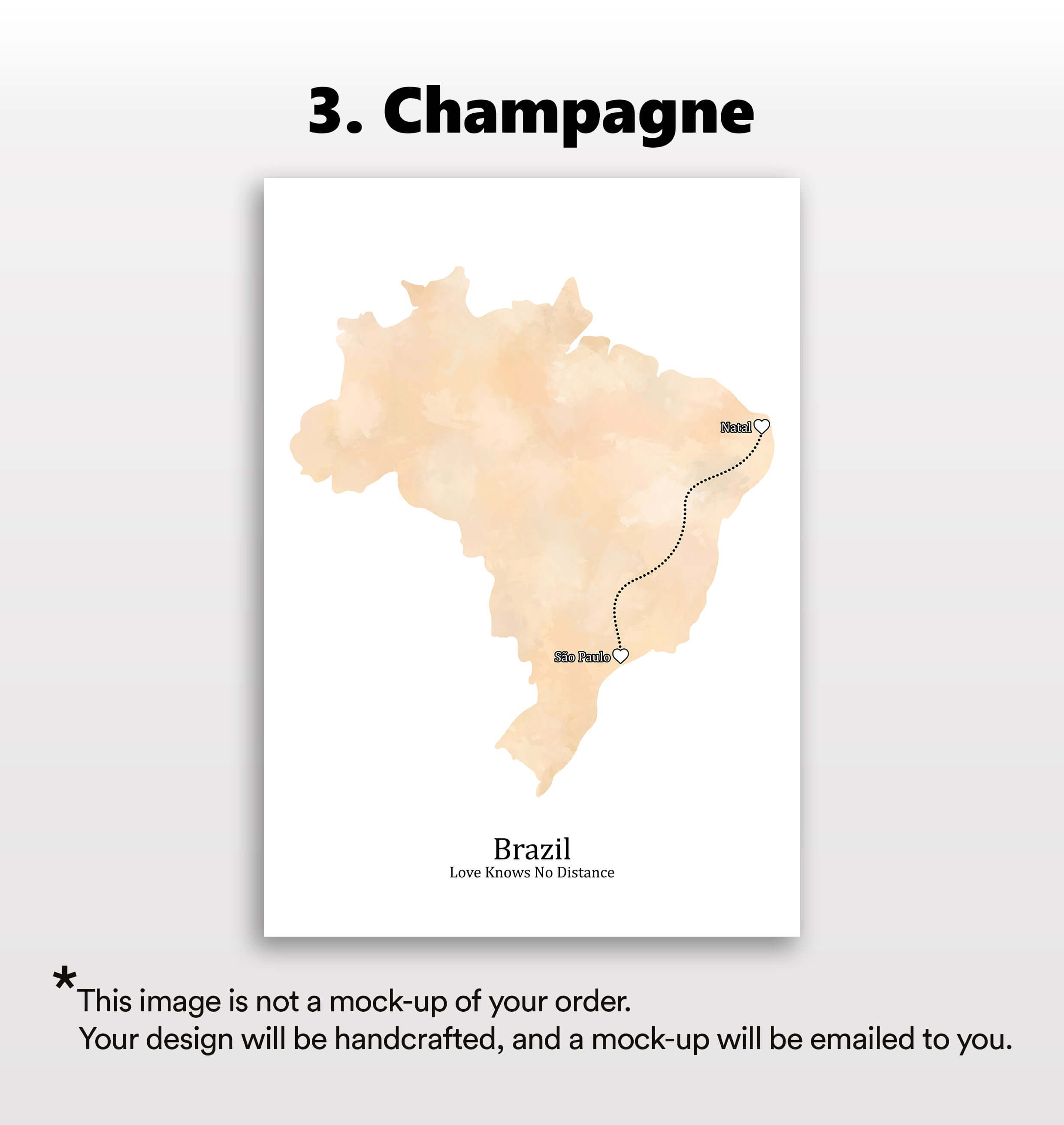 Personalised Portrait Two Location Print 2.0 - Custom Line