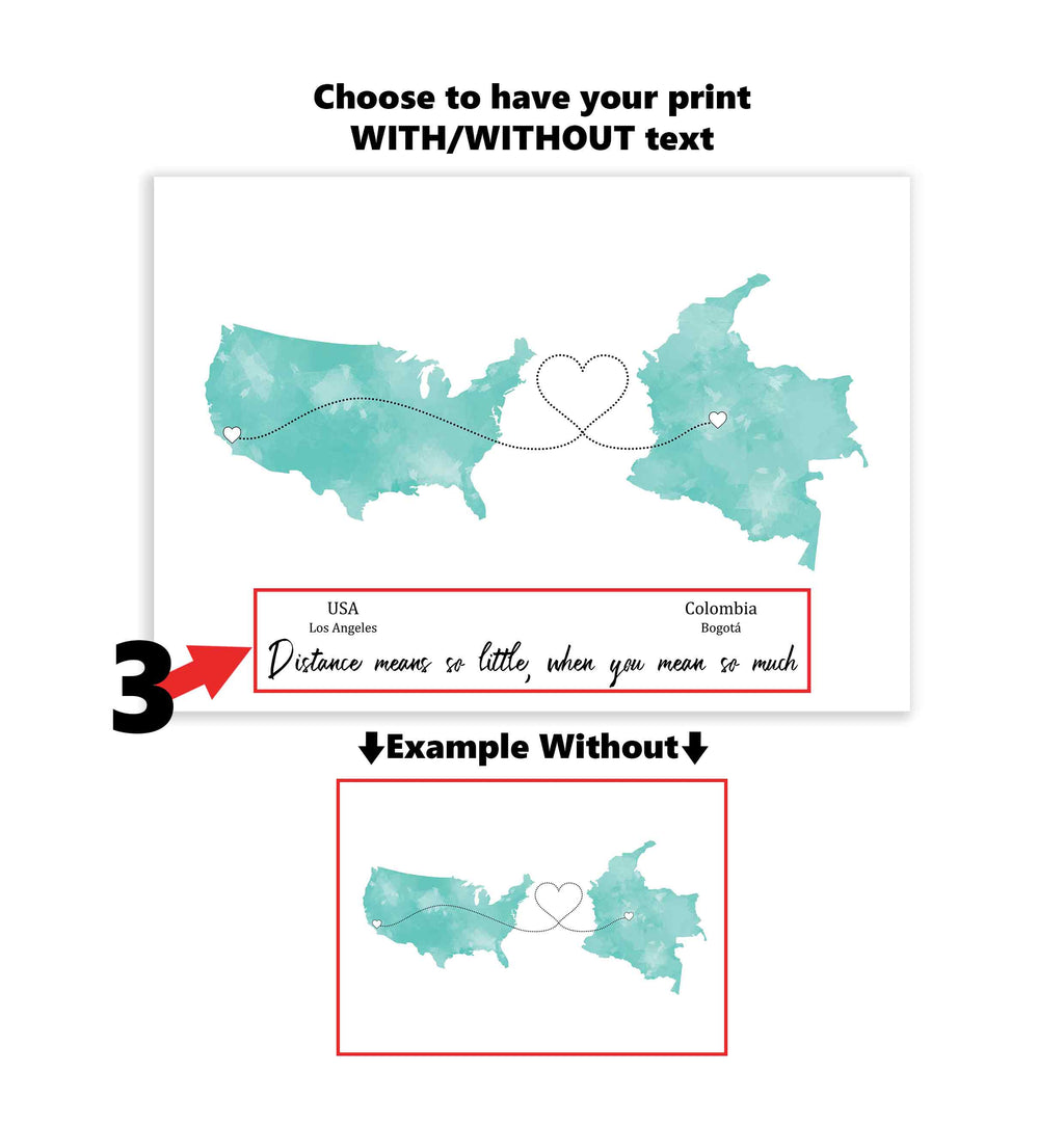 Personalised two location Print 2.0 - Custom Line