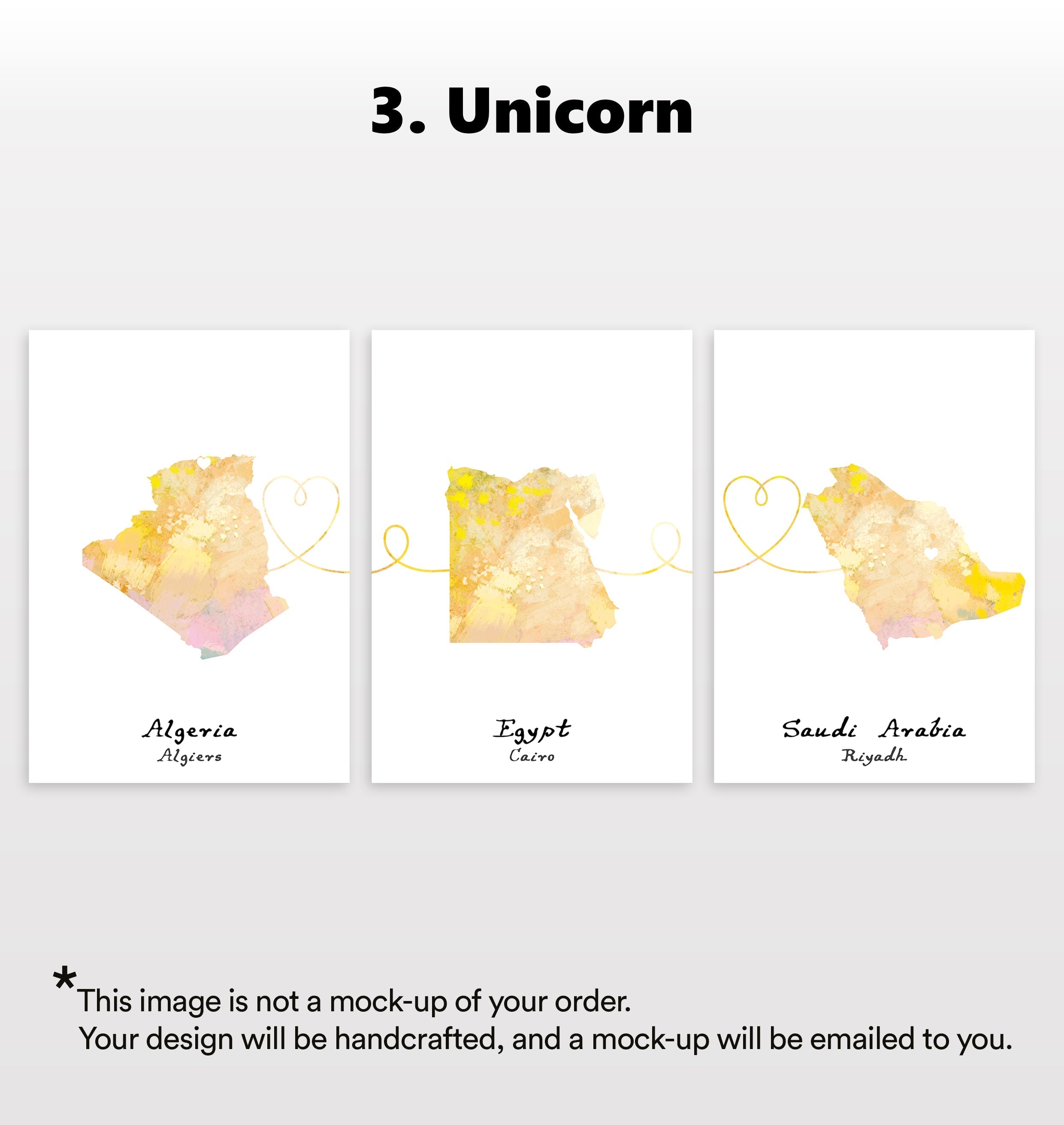 Personalised Three Location Prints