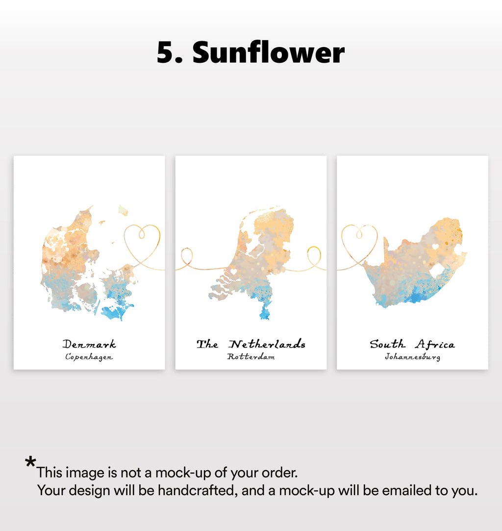 Personalised Three Location Prints