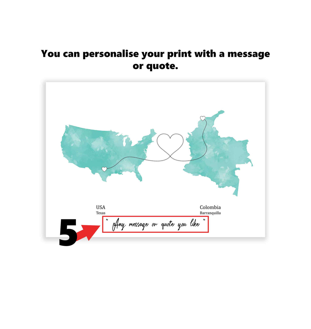 Personalised two location Print 2.0 - Custom Line