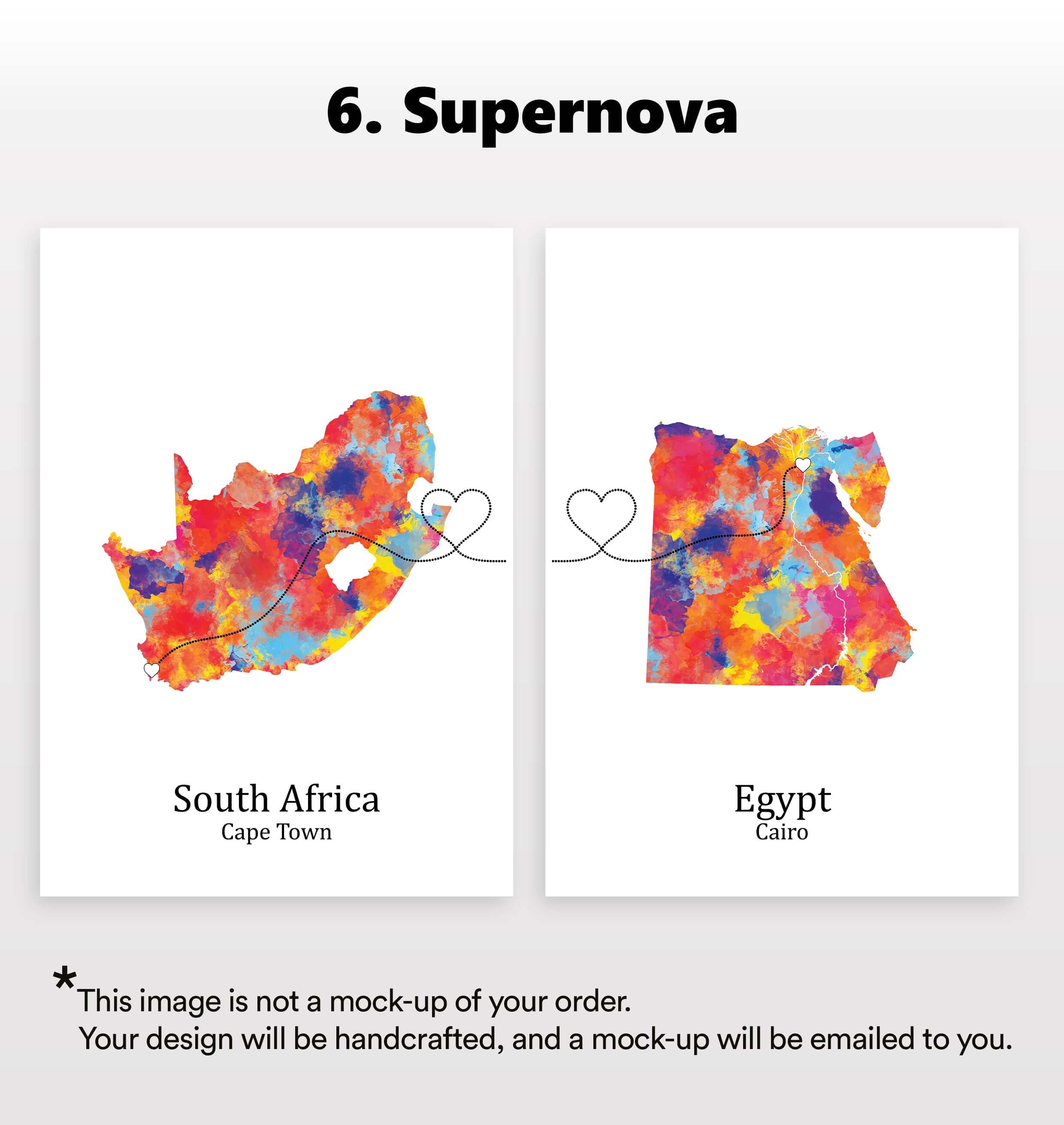 Personalised two location Prints 2.0 - Custom Line (Digital File Only)