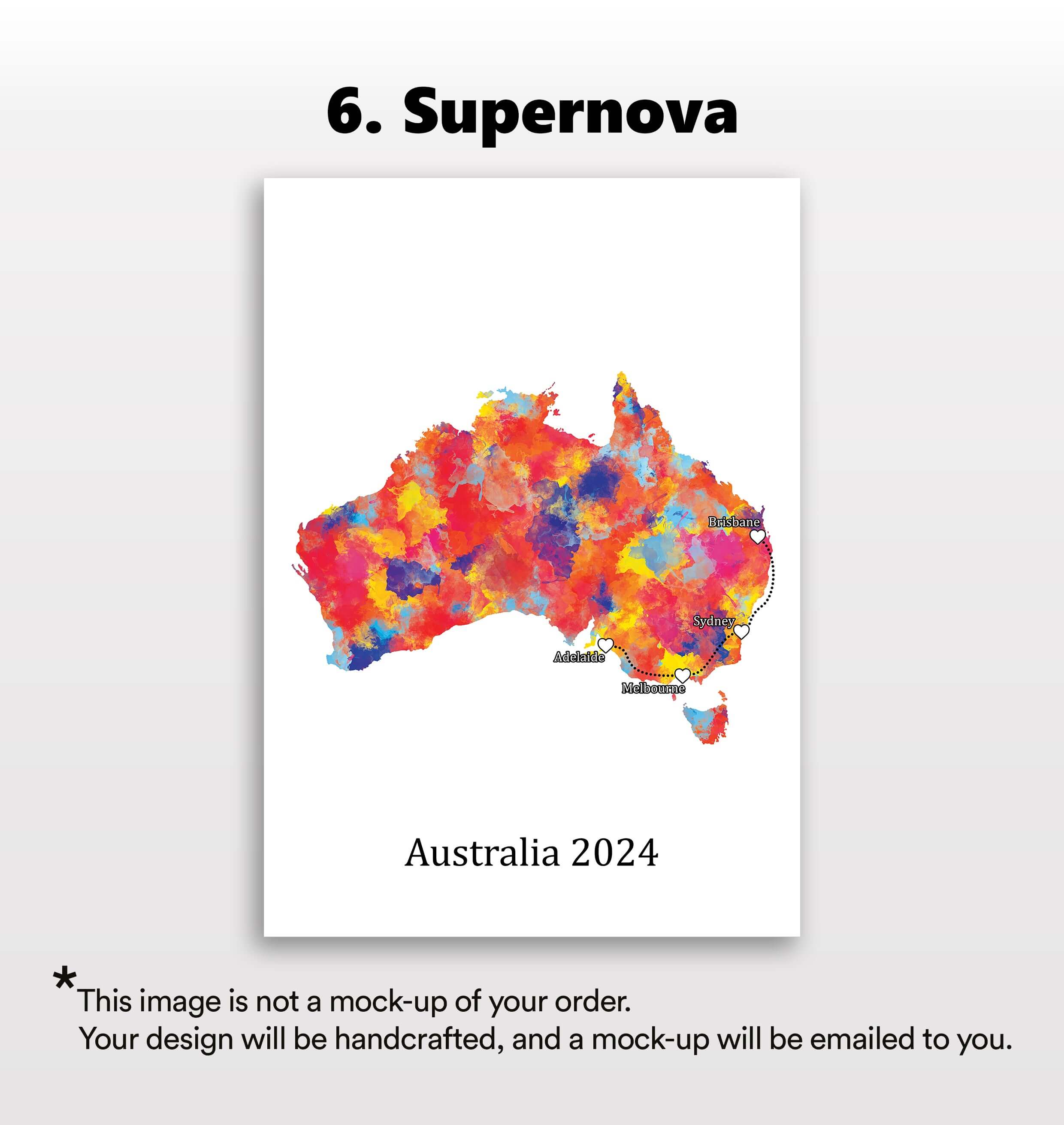 Personalised Portrait Two Location Print 2.0 - Custom Line