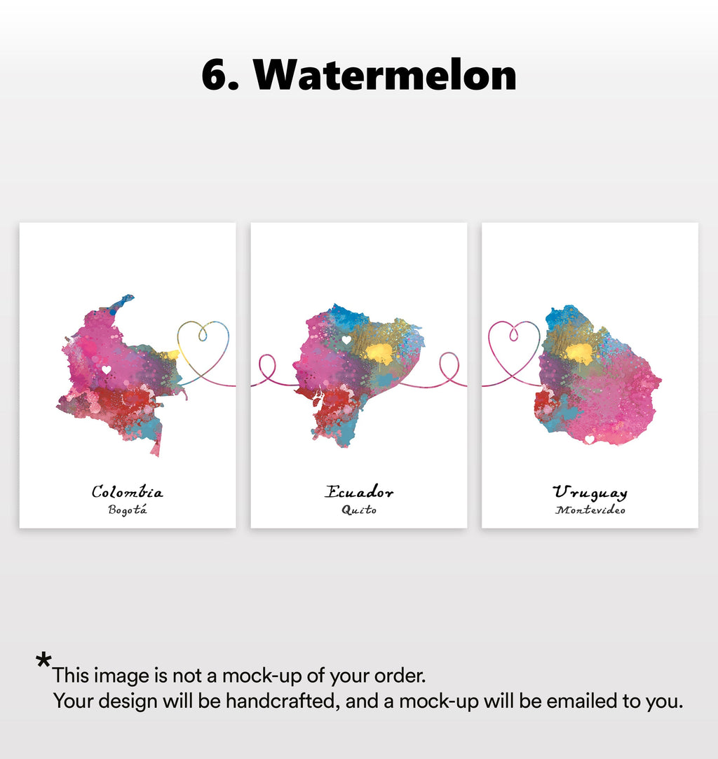 Personalised Three Location Prints