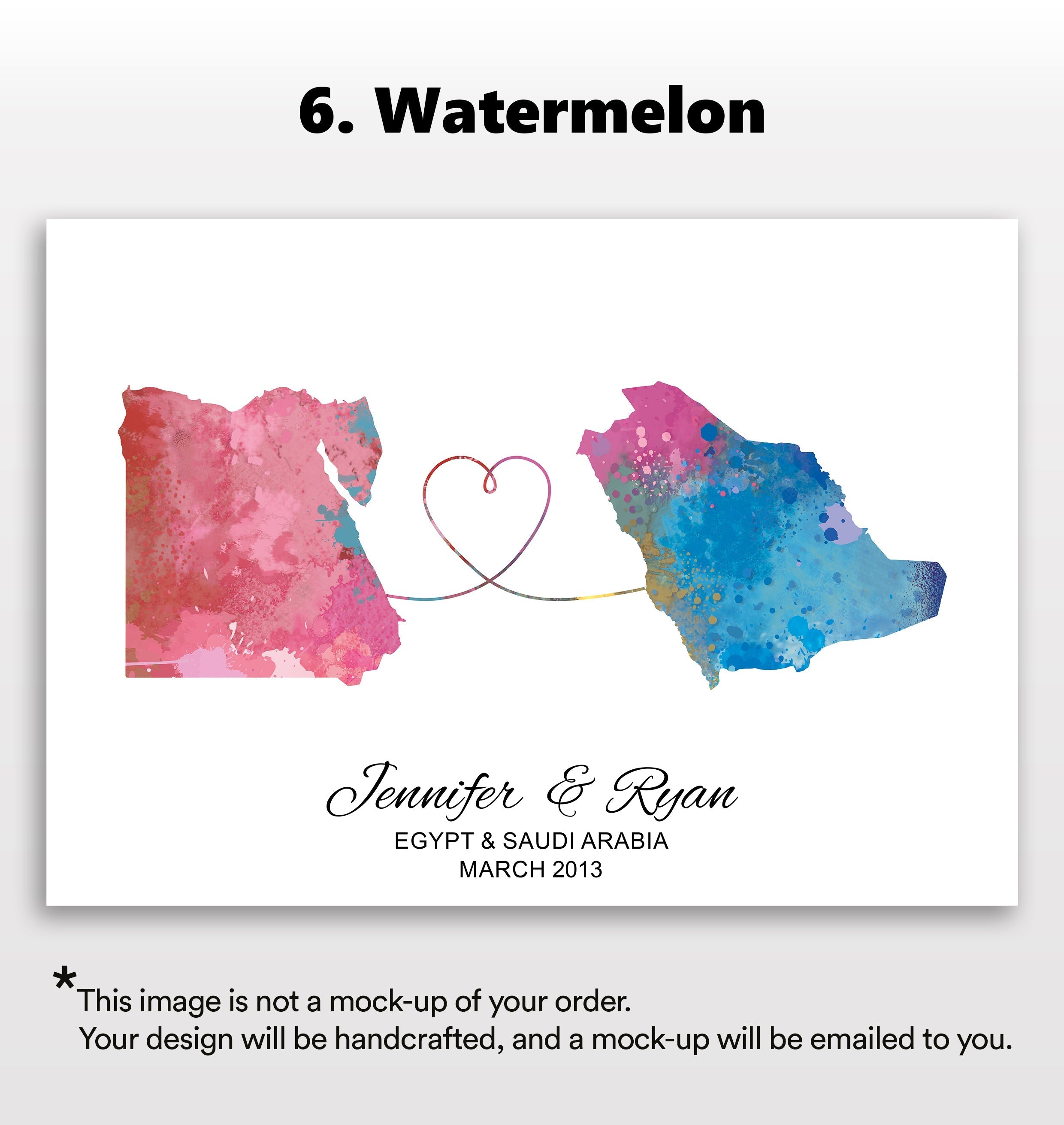 Personalised two location Print