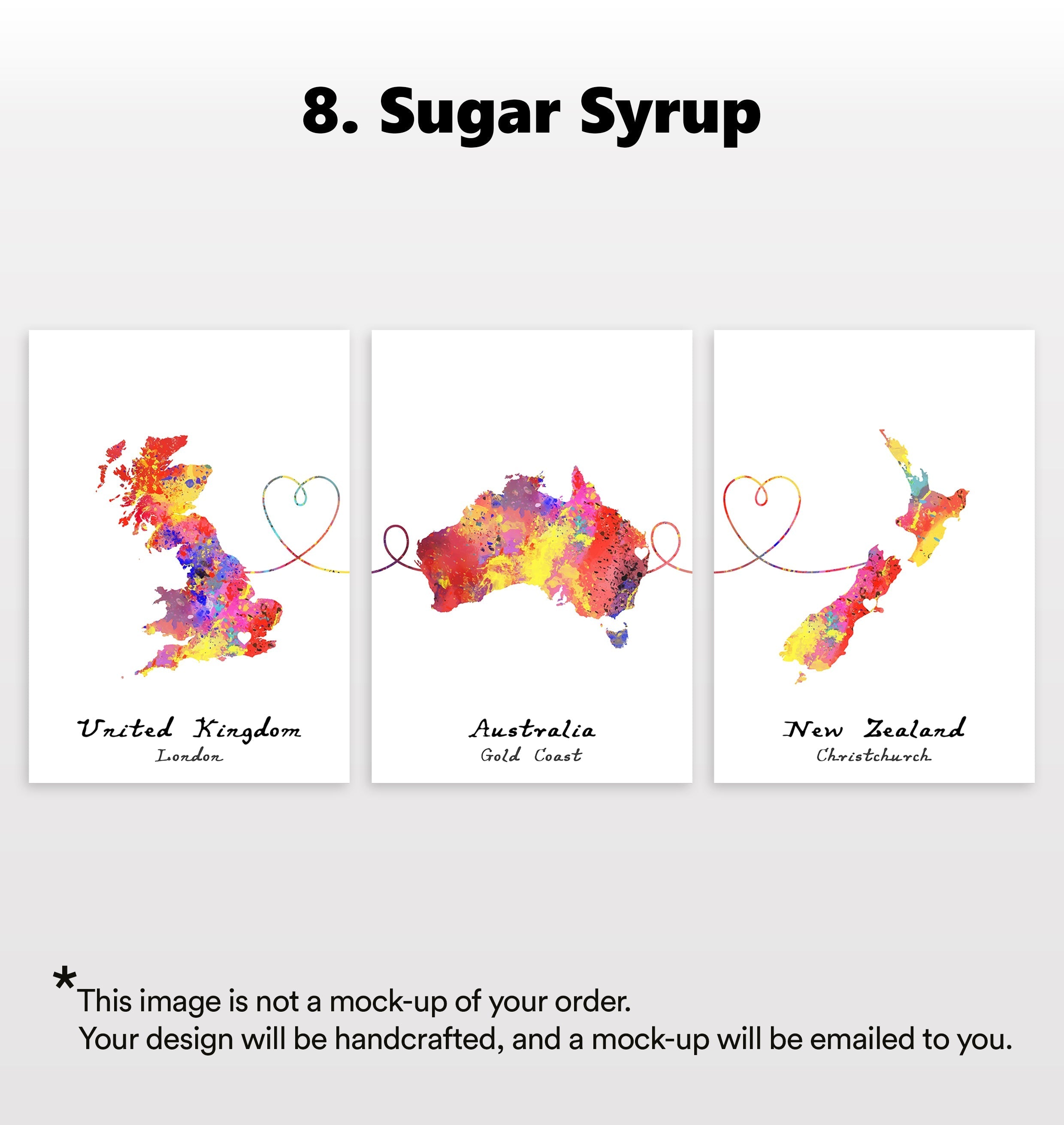 Personalised Three Location Prints