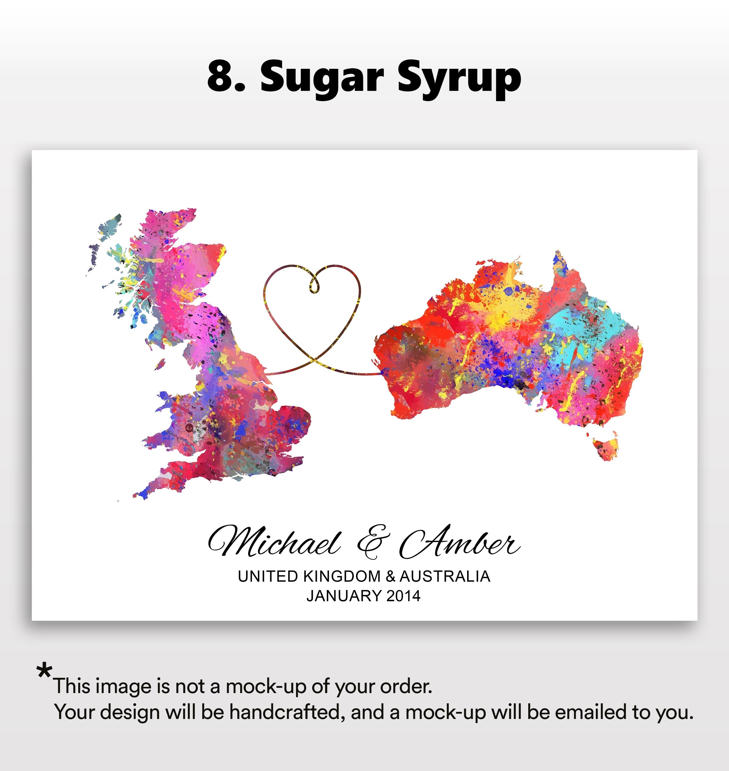 Personalised two location Print