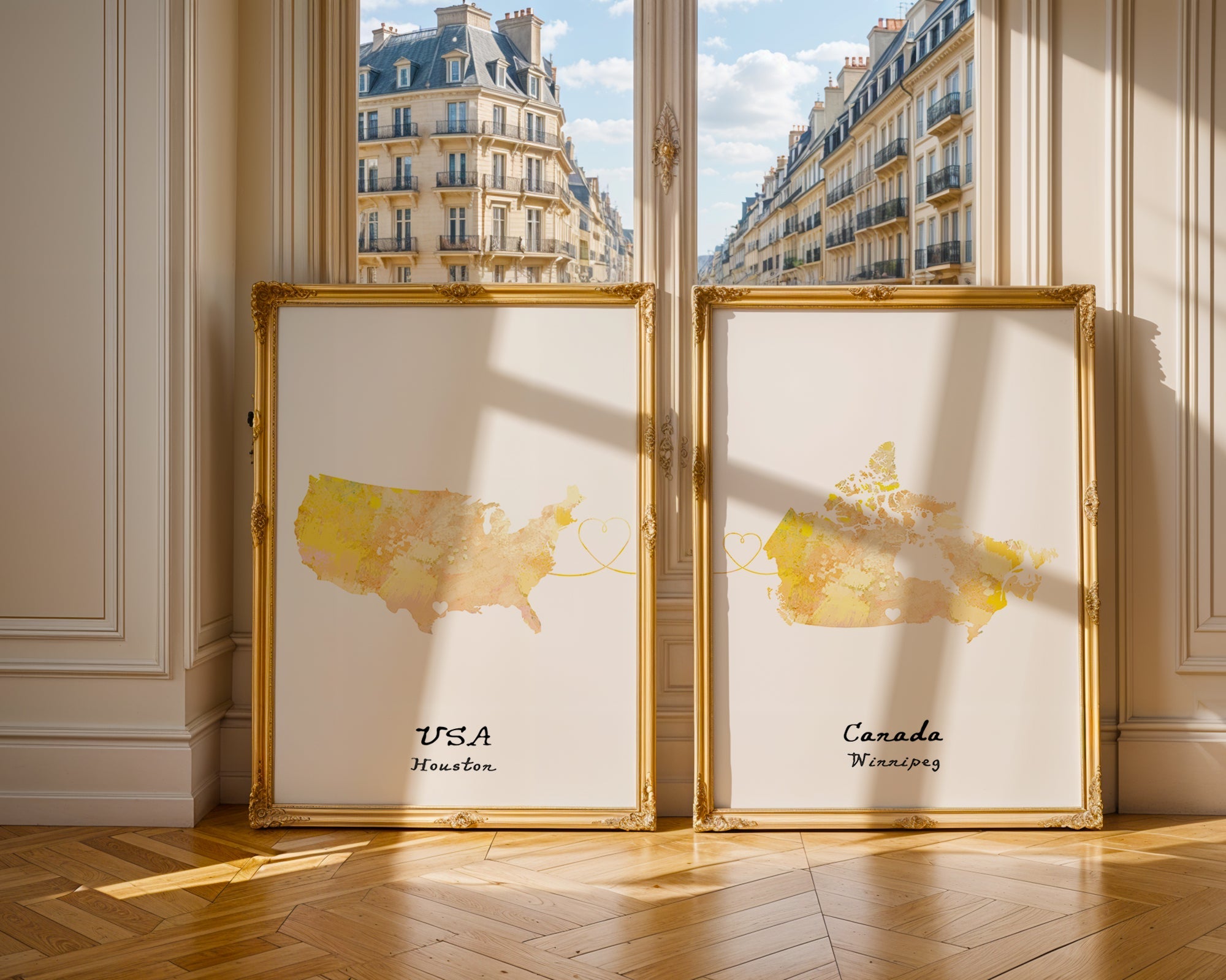 Personalised Two Location Prints