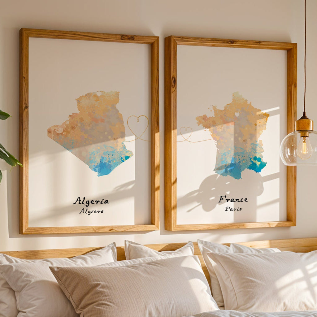 Personalised Two Location Prints