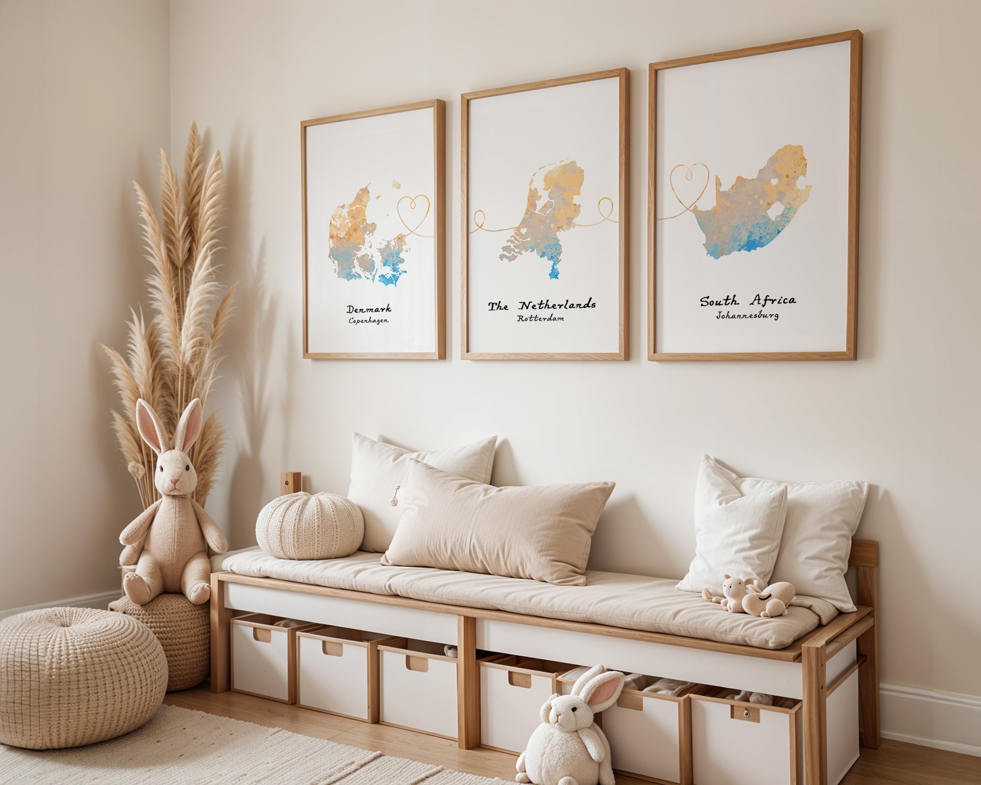 Personalised Three Location Prints