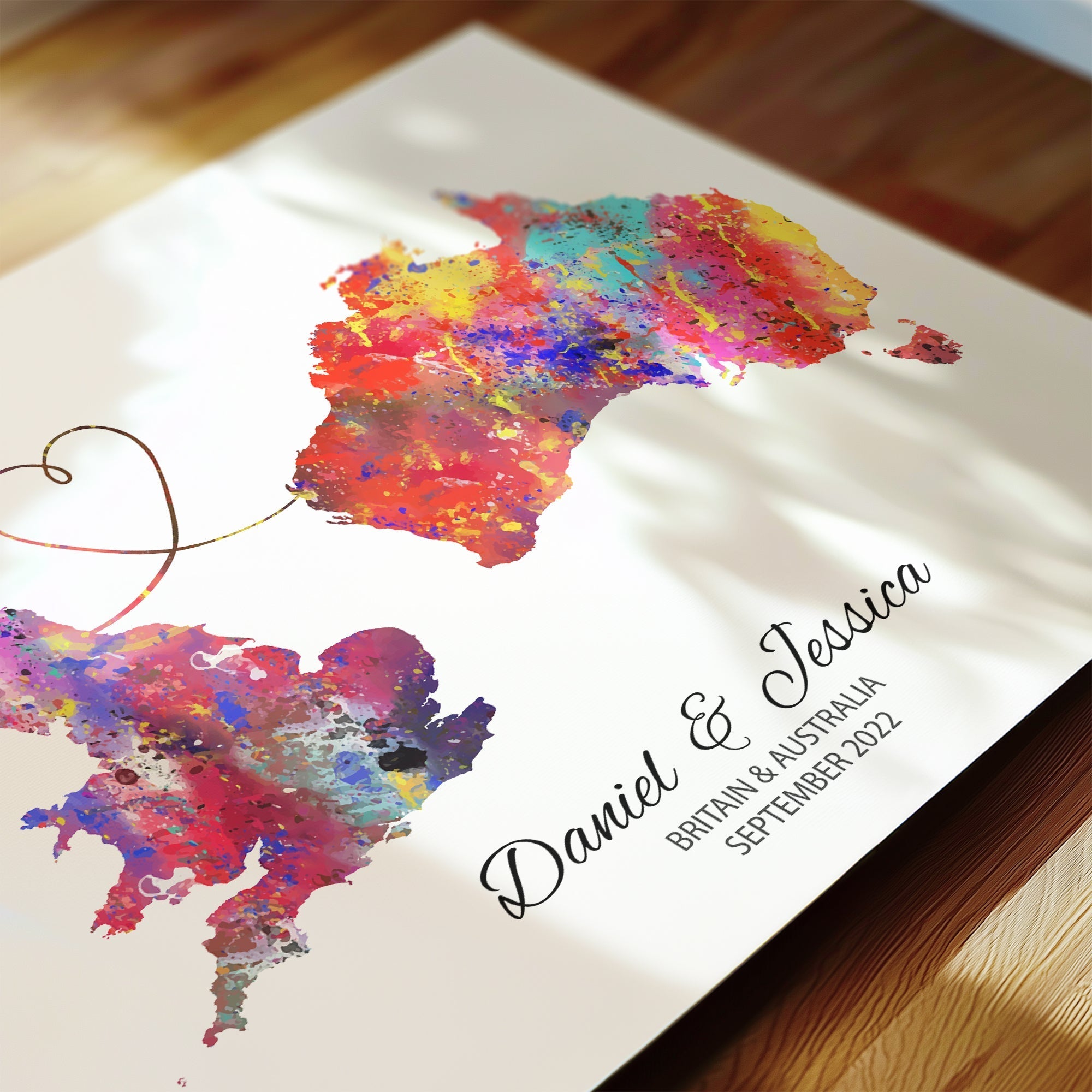 Personalised two location Print