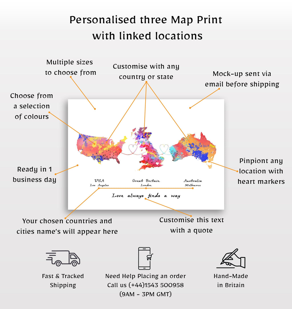 Personalised Three Location Print