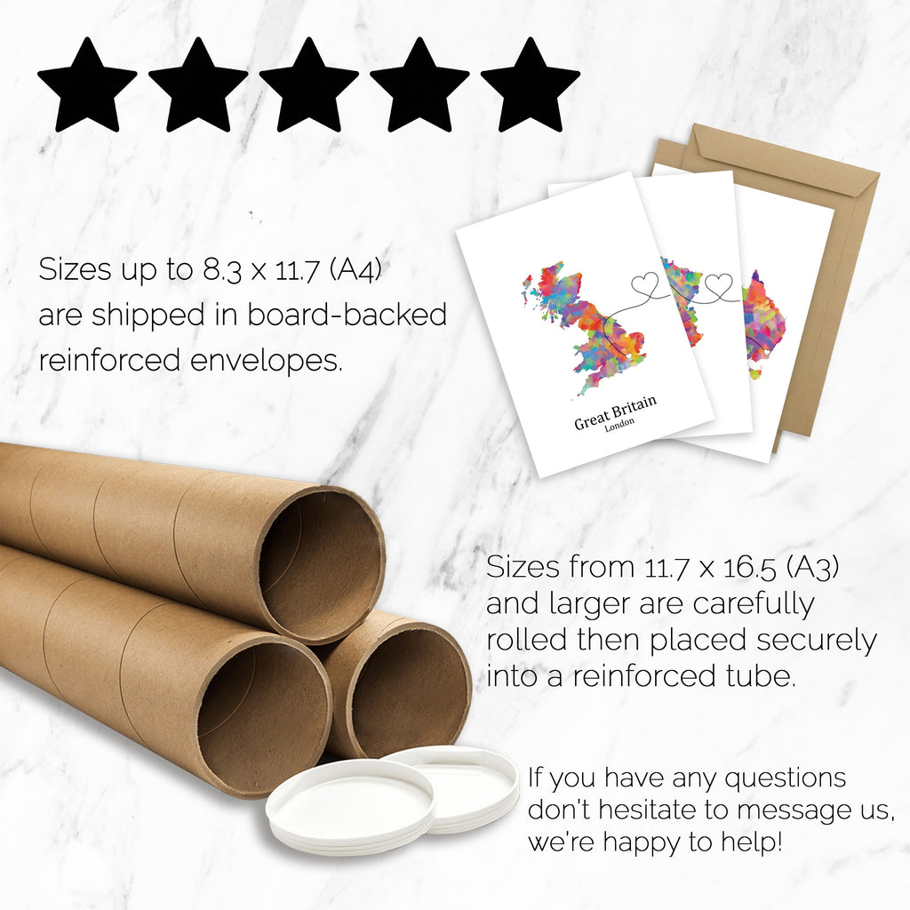 Personalised Three Location Prints 2.0 - Custom Line