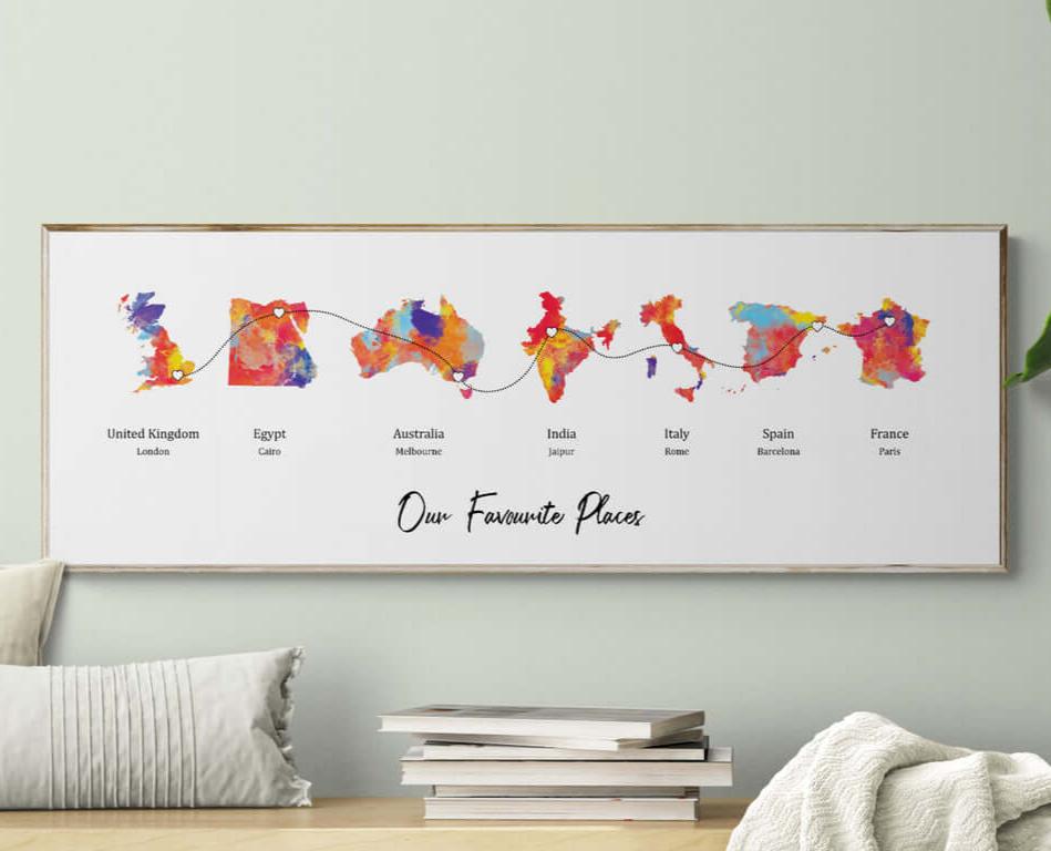 Personalised Panoramic Location Print - (594mm x 210mm -23.38 x 8.26 inches)